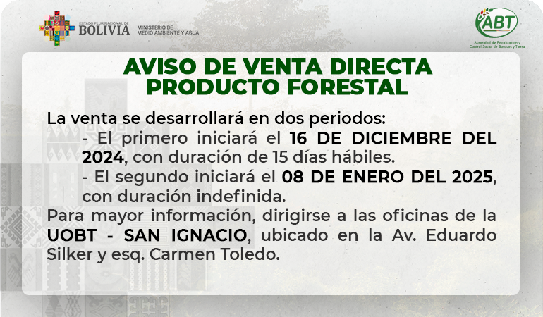 AVISO DE FVENTA DIRECTA